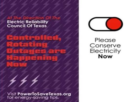 Conserve energy sign  