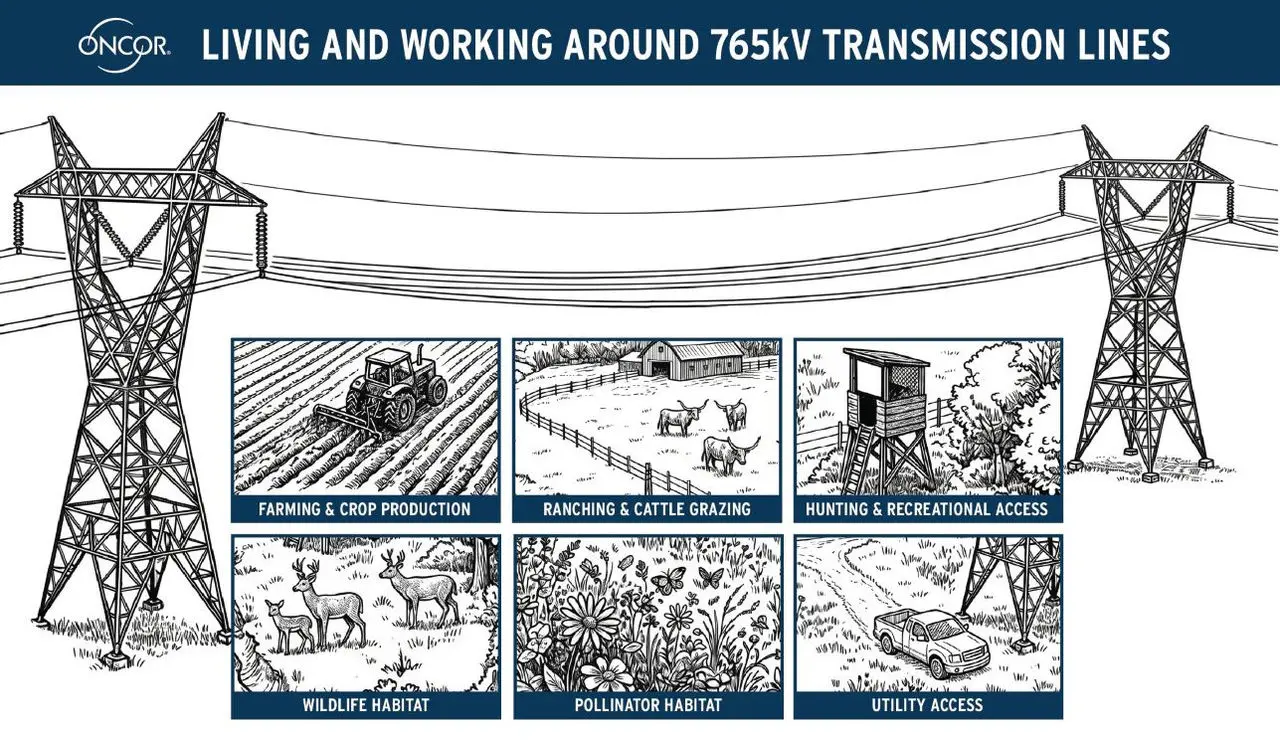 Living and Working Around 765kV Transmission Lines