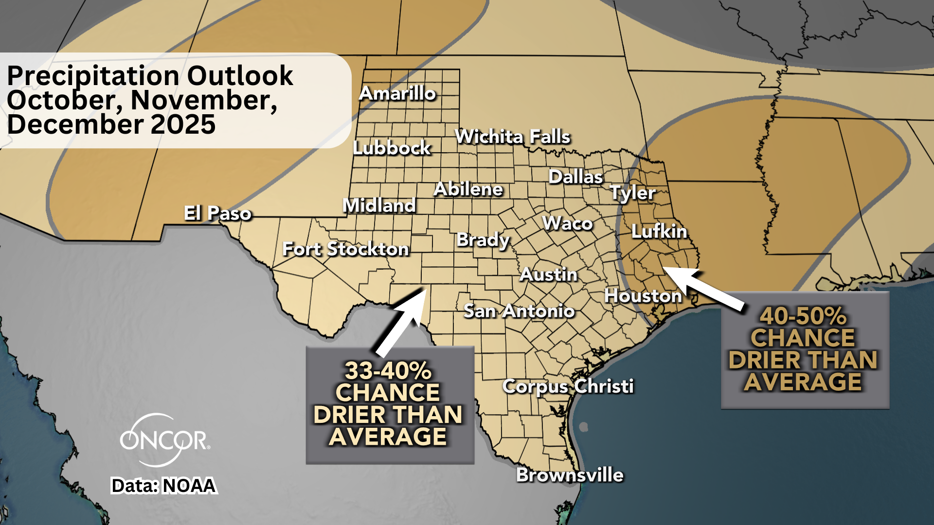 Precipitation outlook for fall 2025